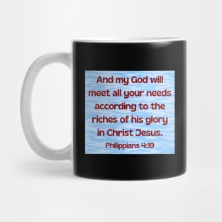 Bible Verse Philippians 4:19 Mug